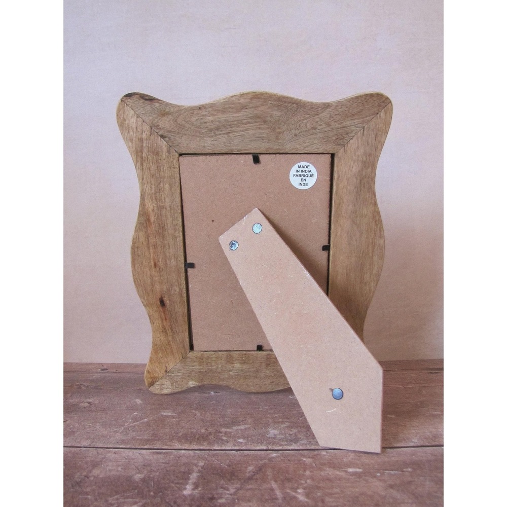 Vintage Wood Wavy Edge Photo Frame - Farmhouse 4 x 6 Picture Frame - Picture 7 of 11